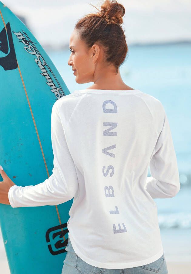 Elbsand Longsleeve Tinnia met logoprint achter