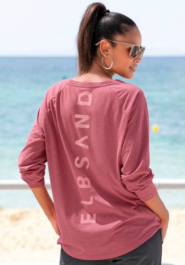 Elbsand Longsleeve Tira met logoprint achter