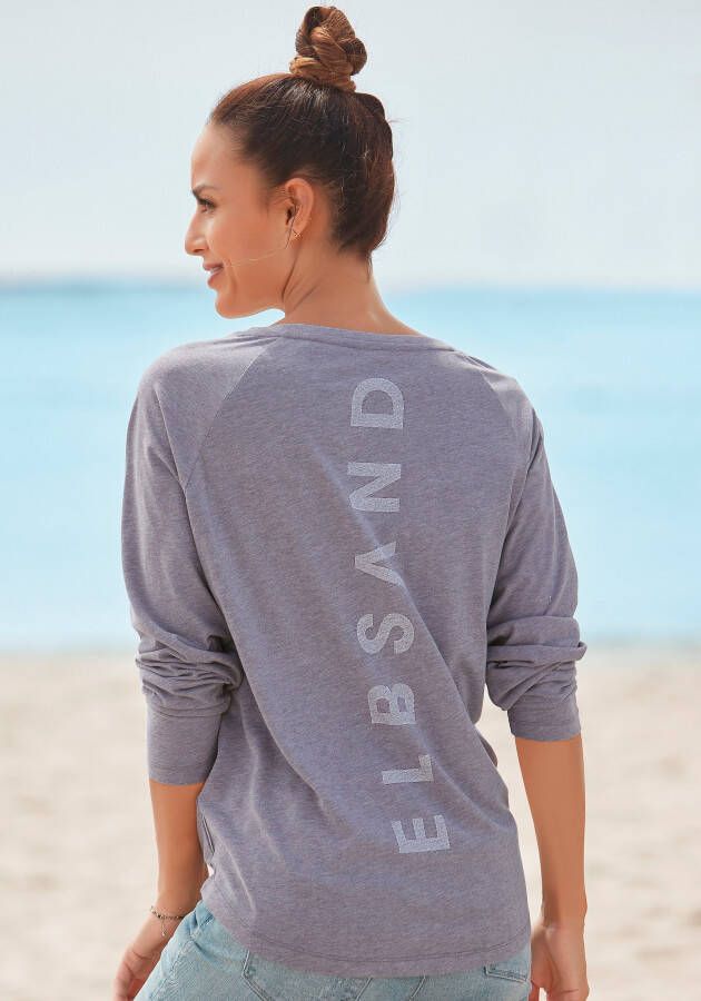 Elbsand Longsleeve Tira met logoprint achter