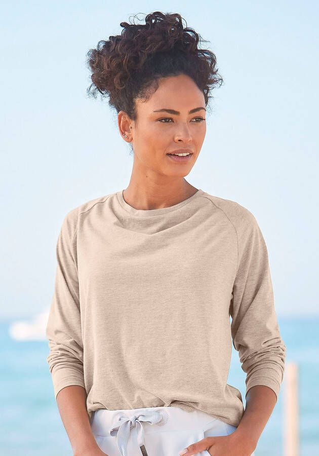Elbsand Longsleeve Tira met logoprint op de rug shirt met lange mouwen sportief-casual