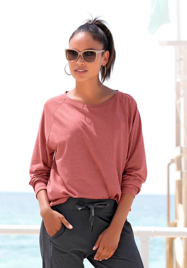 Elbsand Longsleeve Tira met logoprint op de rug shirt met lange mouwen sportief-casual