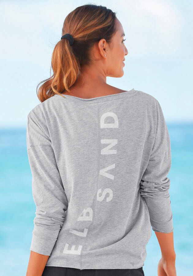 Elbsand Shirt met lange mouwen Eltje met logoprint achter