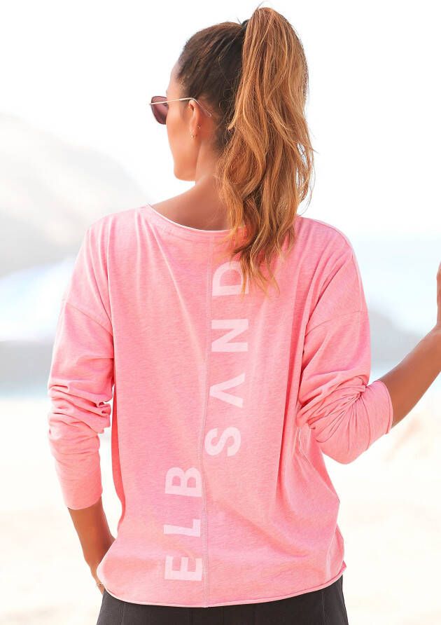 Elbsand Shirt met lange mouwen Eltje met logoprint achter
