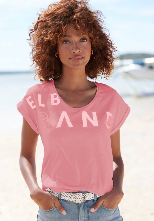 Elbsand T-shirt gemaakt van zachte jersey shirt met korte mouwen sportief en comfortabel