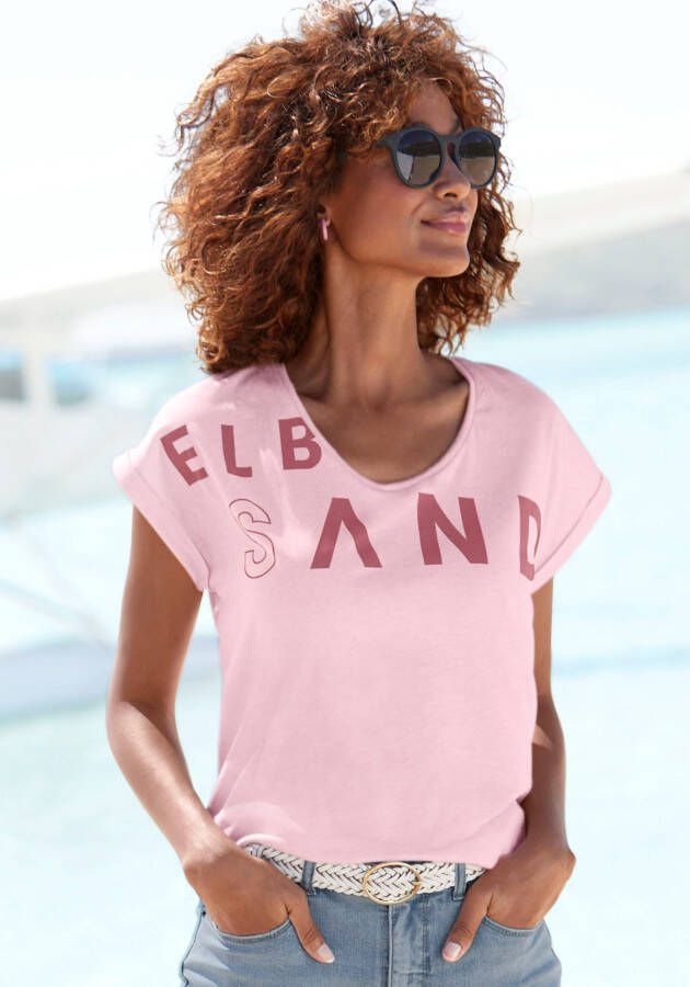 Elbsand T-shirt gemaakt van zachte jersey shirt met korte mouwen sportief en comfortabel