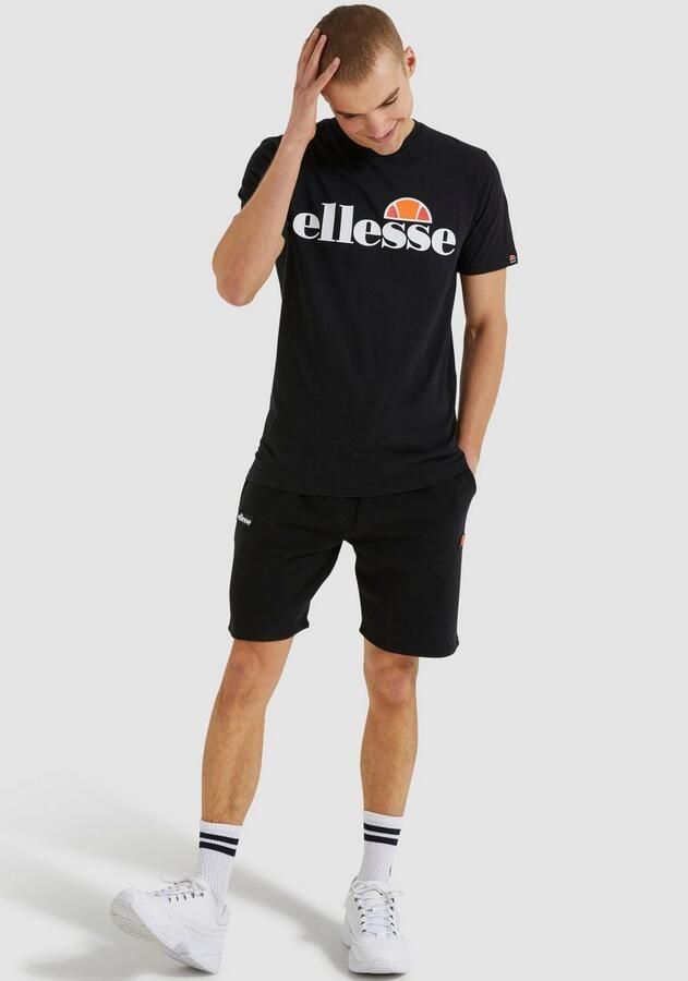 Ellesse Zwarte Logo Print Korte Mouw T-shirt Black Heren - Foto 5