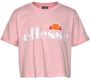 Ellesse cropped T-shirt lichtroze Meisjes Katoen Ronde hals Logo 158-164 - Thumbnail 2