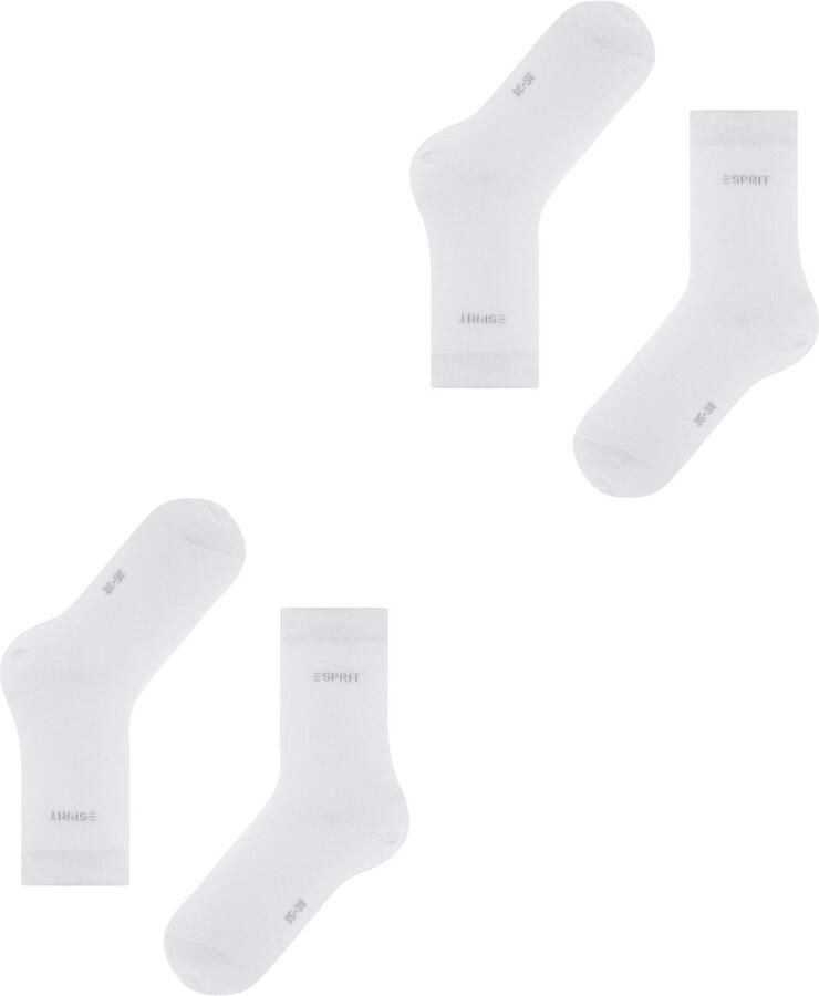 Esprit Sokken Uni van elastisch materiaal ademend (2 paar Set van 2) - Foto 3