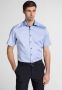 Eterna overhemd korte mouw Modern Fit normale fit blauw effen katoen - Thumbnail 1