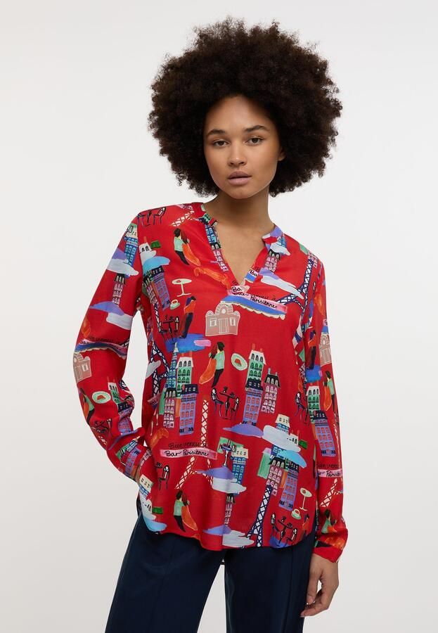 Eterna Blouse zonder sluiting Van rood - Foto 5