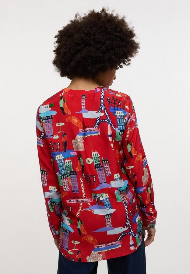 Eterna Blouse zonder sluiting Van rood - Foto 4