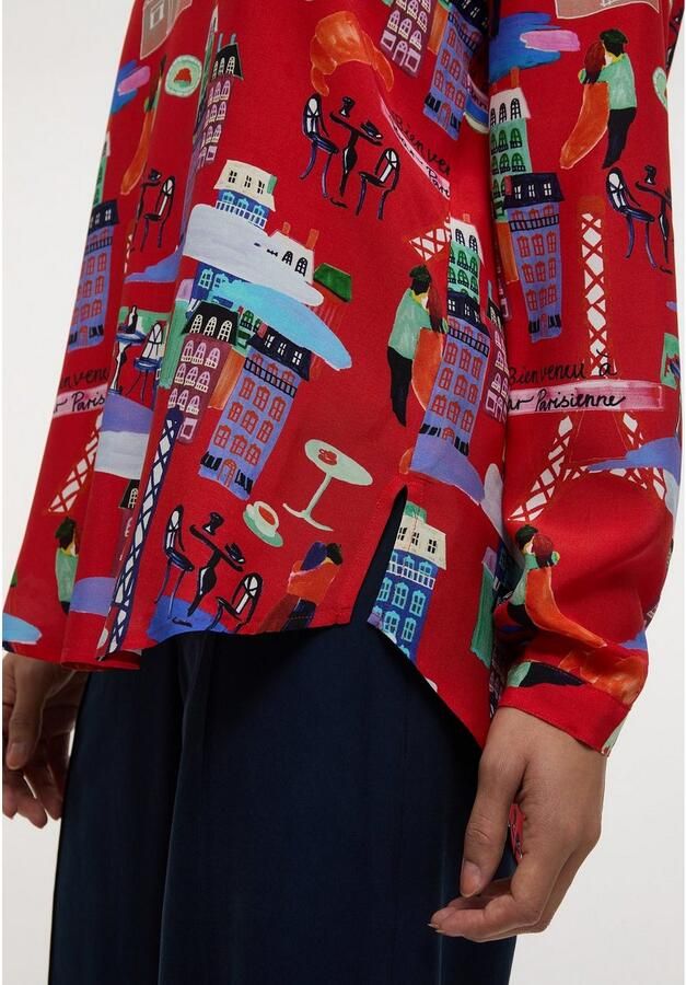 Eterna Blouse zonder sluiting Van rood - Foto 3