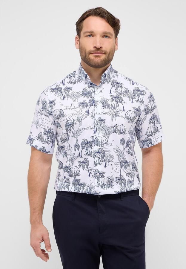 Eterna Overhemd met korte mouwen Comfort fit EASY IRON (gemakkelijk te strijken) - Foto 6