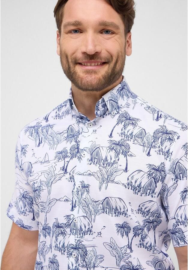 Eterna Overhemd met korte mouwen Comfort fit EASY IRON (gemakkelijk te strijken) - Foto 3