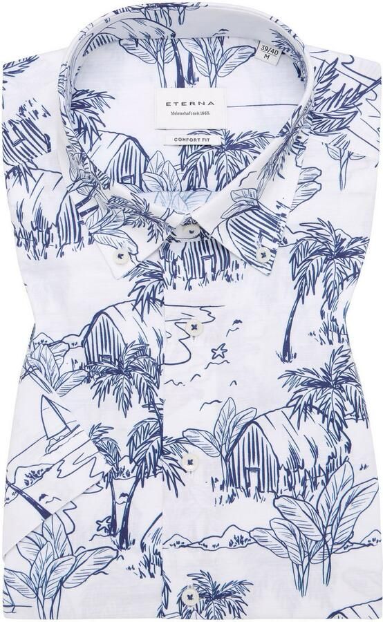 Eterna Overhemd met korte mouwen Comfort fit EASY IRON (gemakkelijk te strijken) - Foto 5