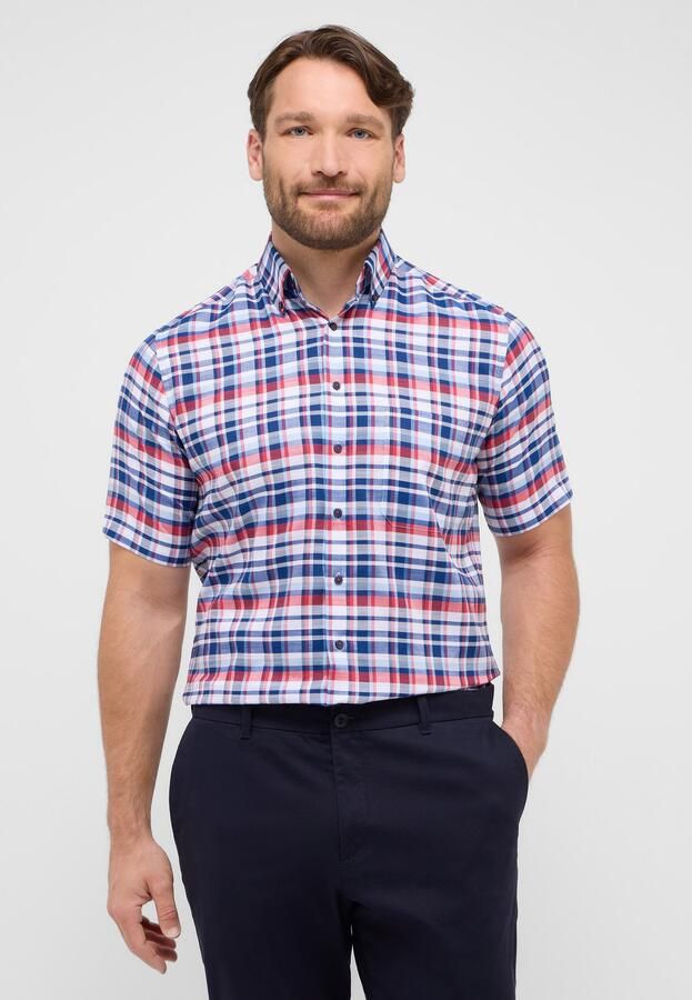 Eterna Overhemd met korte mouwen Comfort fit EASY IRON (gemakkelijk te strijken) - Foto 6