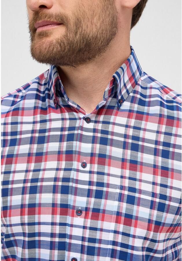 Eterna Overhemd met korte mouwen Comfort fit EASY IRON (gemakkelijk te strijken) - Foto 3