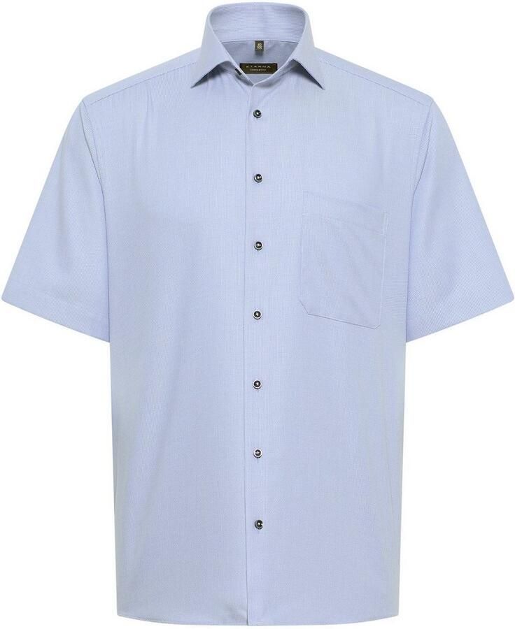 Eterna Overhemd met korte mouwen Comfort fit NON IRON (strijkvrij)