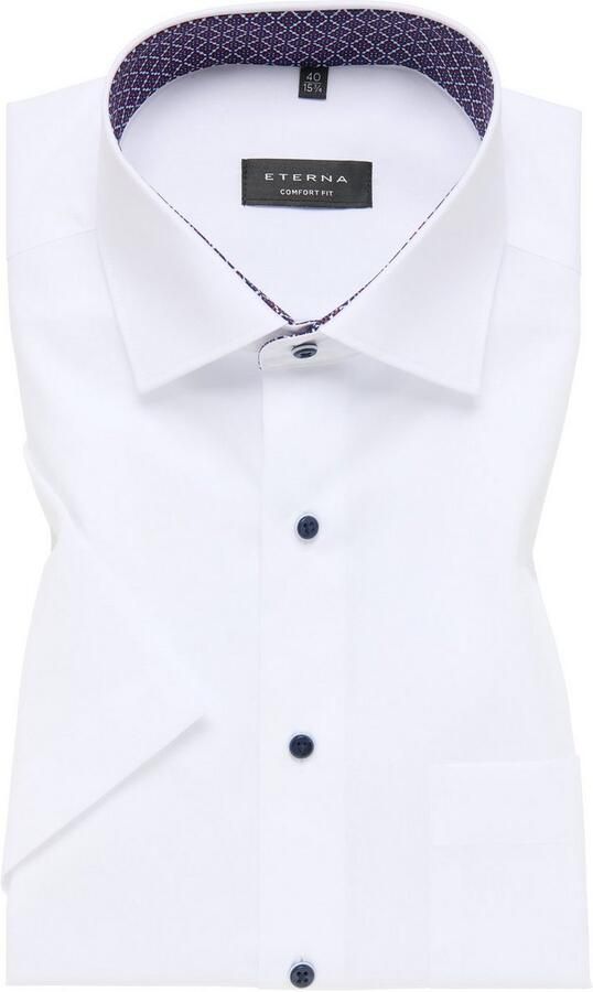 Eterna Overhemd met korte mouwen Comfort fit NON IRON (strijkvrij) - Foto 5