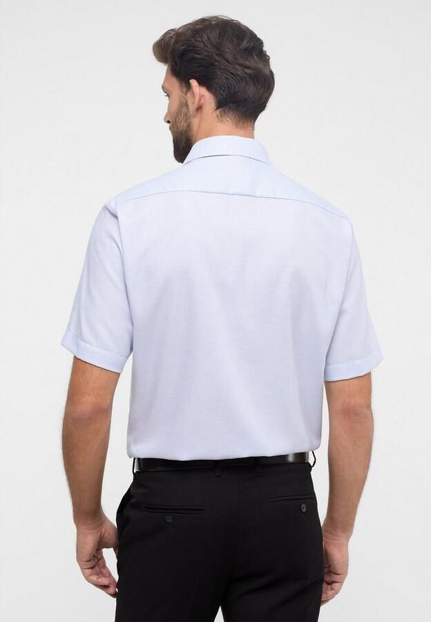 Eterna Comfort fit zakelijk overhemd met effen structuur en korte mouwen - Foto 4