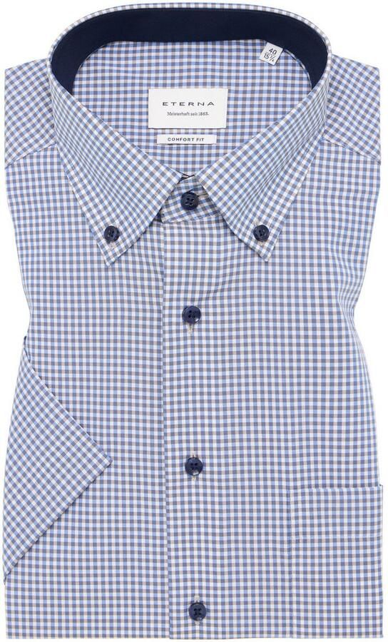 Eterna Overhemd met korte mouwen Comfort fit NON IRON (strijkvrij) - Foto 5