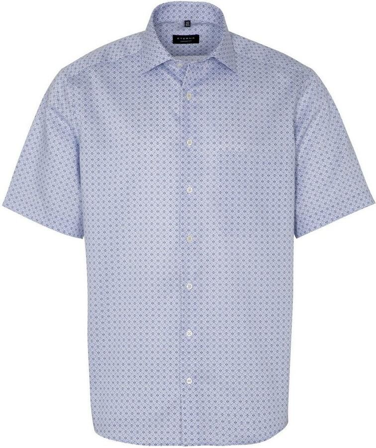 Eterna Overhemd met korte mouwen Comfort fit NON IRON (strijkvrij)
