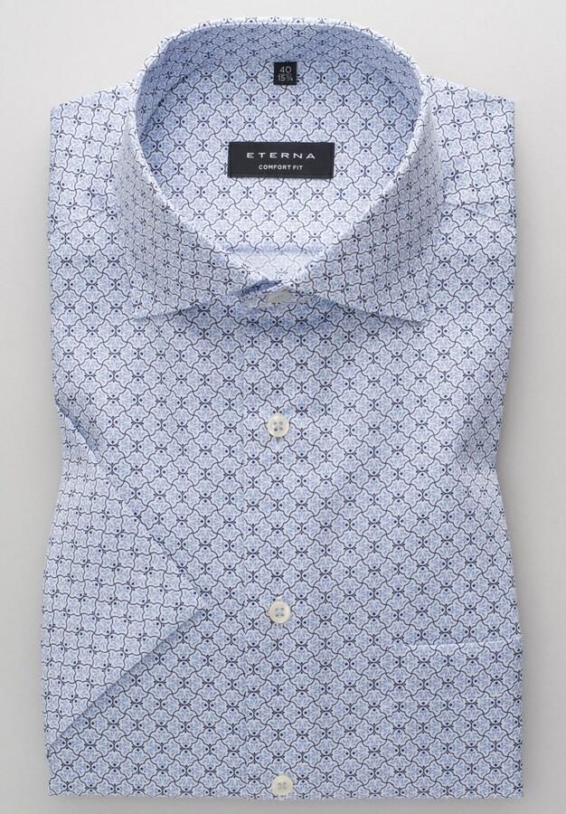 Eterna Overhemd met korte mouwen Comfort fit NON IRON (strijkvrij) - Foto 5