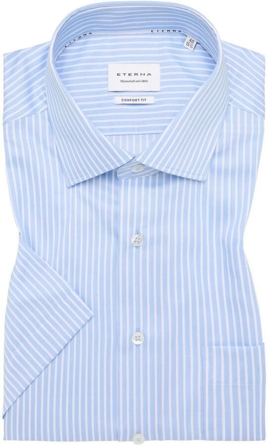Eterna Overhemd met korte mouwen Comfort fit NON IRON (strijkvrij) - Foto 5