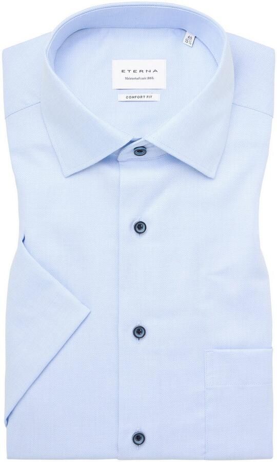 Eterna Overhemd met korte mouwen Comfort fit NON IRON (strijkvrij) - Foto 5