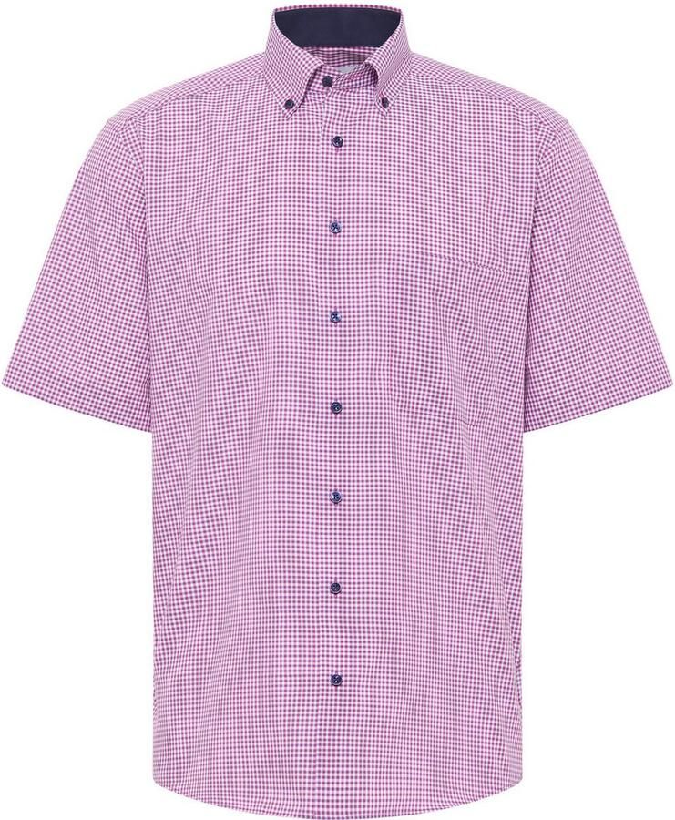 Eterna Overhemd met korte mouwen Comfort fit NON IRON (strijkvrij)