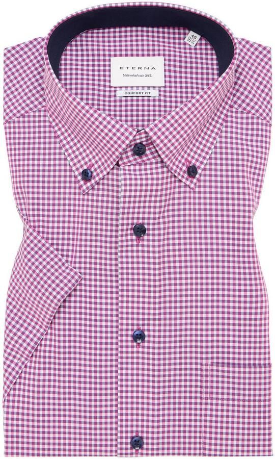 Eterna Overhemd met korte mouwen Comfort fit NON IRON (strijkvrij) - Foto 5