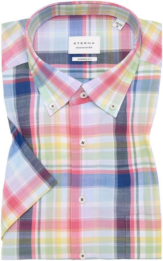 Eterna Overhemd met korte mouwen MODERN FIT EASY IRON (gemakkelijk te strijken) - Foto 5