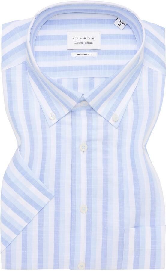 Eterna Overhemd met korte mouwen MODERN FIT EASY IRON (gemakkelijk te strijken) - Foto 5