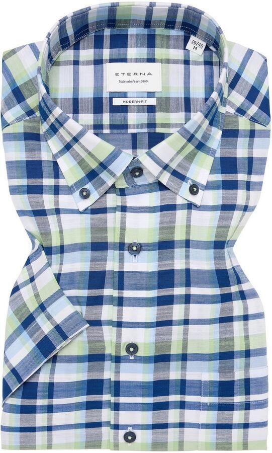 Eterna Overhemd met korte mouwen MODERN FIT EASY IRON (gemakkelijk te strijken) - Foto 5