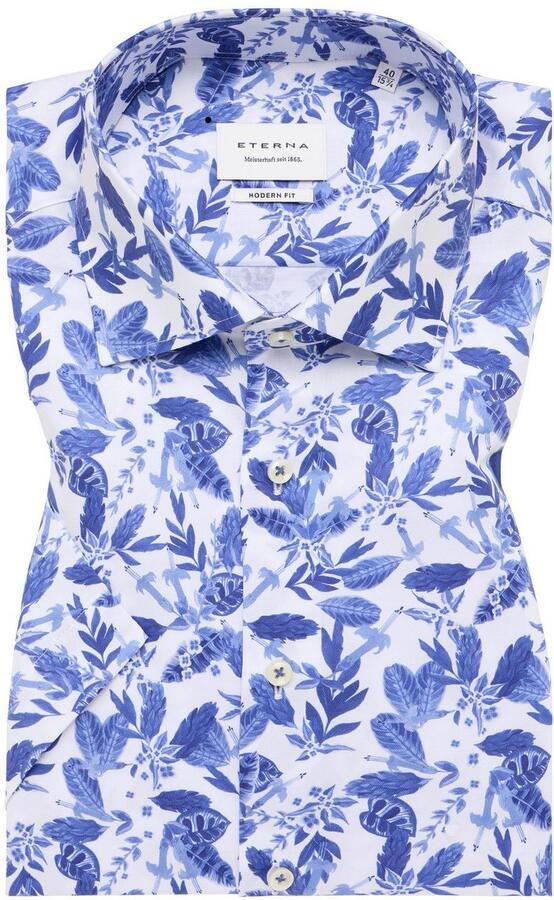 Eterna Overhemd met korte mouwen MODERN FIT NON IRON (strijkvrij) - Foto 5