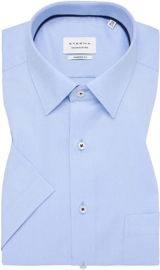 Eterna Overhemd met korte mouwen MODERN FIT NON IRON (strijkvrij) - Foto 5