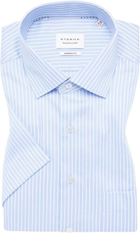 Eterna Overhemd met korte mouwen MODERN FIT NON IRON (strijkvrij) - Foto 5
