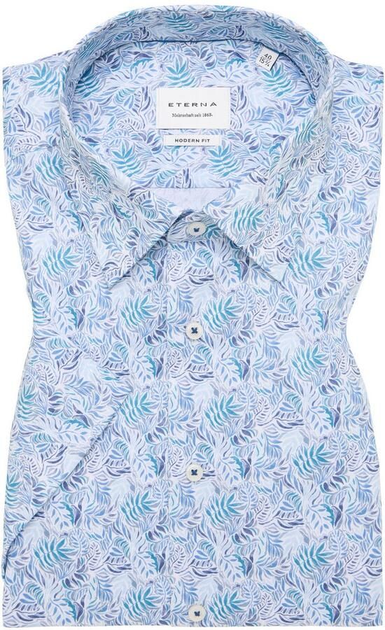Eterna Overhemd met korte mouwen MODERN FIT NON IRON (strijkvrij) - Foto 5