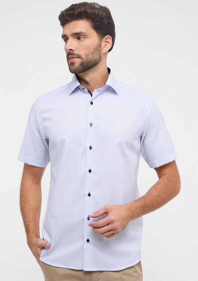 ETERNA REGULAR FIT Regular fit zakelijk overhemd met effen structuur en korte mouwen - Foto 2