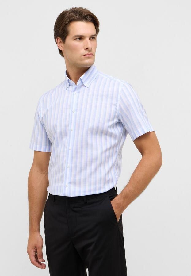 Eterna Overhemd met korte mouwen Slim fit EASY IRON (gemakkelijk te strijken) - Foto 6