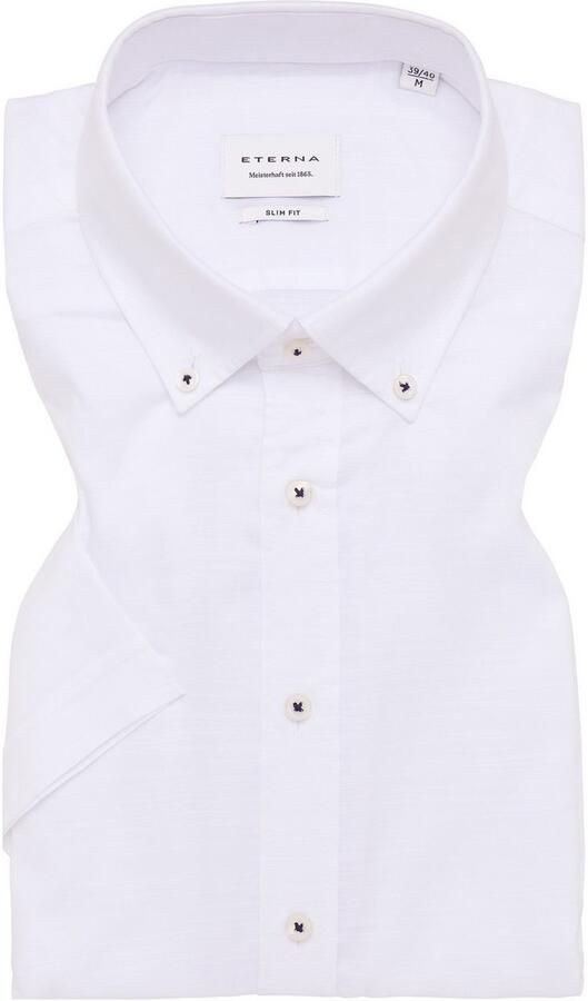 Eterna Overhemd met korte mouwen Slim fit EASY IRON (gemakkelijk te strijken) - Foto 5