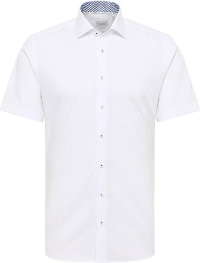 Eterna Overhemd met korte mouwen Slim fit NON IRON (strijkvrij)