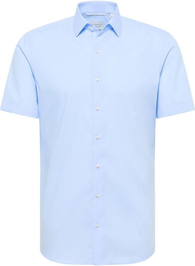 Eterna Overhemd met korte mouwen Slim fit NON IRON (strijkvrij)