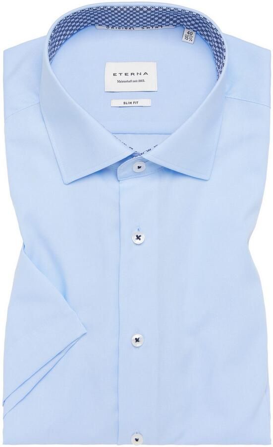 Eterna Overhemd met korte mouwen Slim fit NON IRON (strijkvrij) - Foto 5