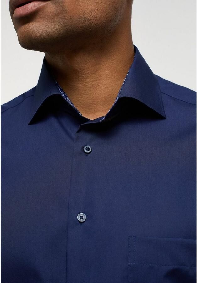 Eterna zakelijk overhemd normale fit donkerblauw katoen - Foto 2