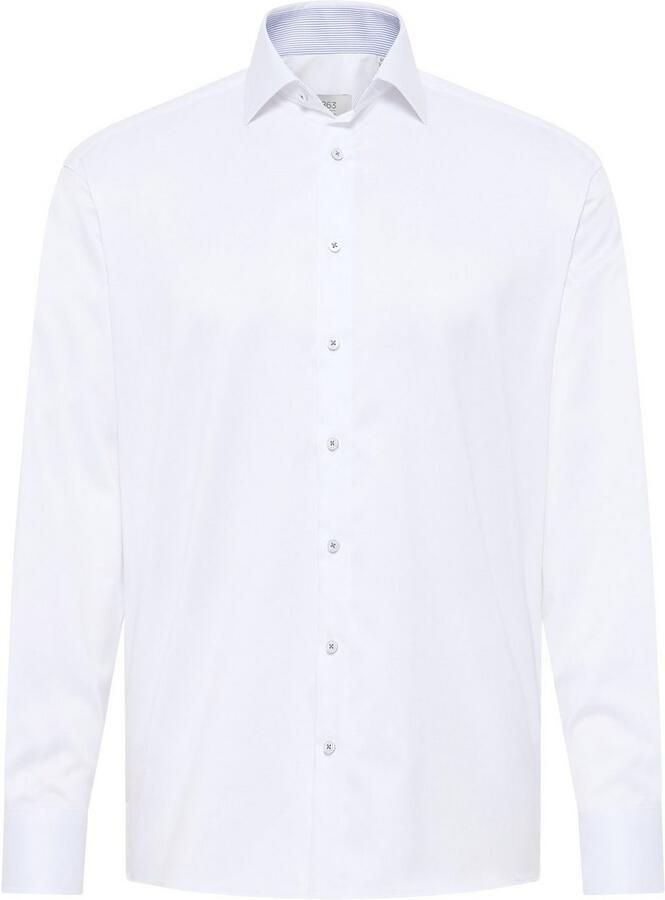 Eterna Comfort Fit Witte Overhemdjurk White Heren
