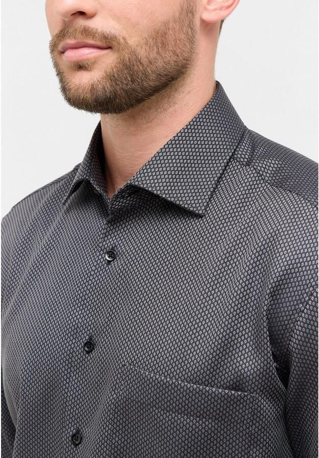 Eterna Overhemd met lange mouwen Comfort fit NON IRON (strijkvrij)