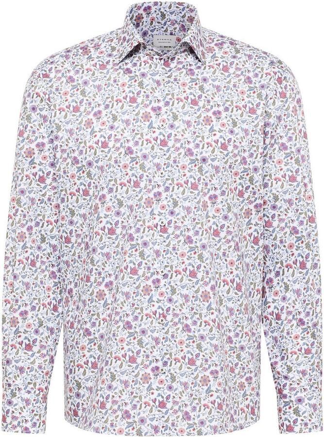 Eterna Overhemd met lange mouwen Comfort fit NON IRON (strijkvrij)