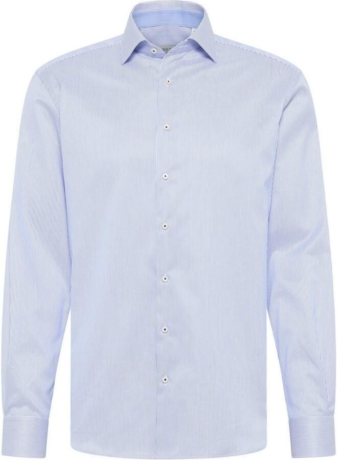 Eterna Gestreepte Lichtblauwe Overhemdjurk Blue Heren