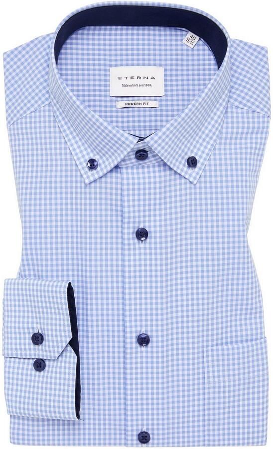 Eterna Overhemd met lange mouwen MODERN FIT NON IRON (strijkvrij) - Foto 5